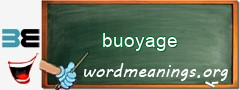 WordMeaning blackboard for buoyage